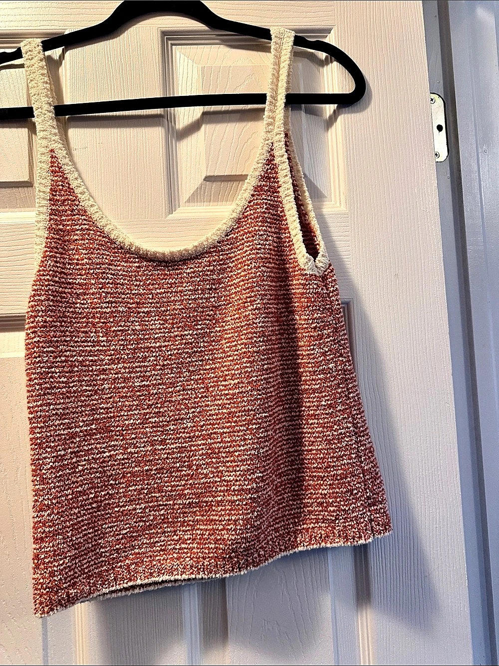 Vince Textured Micro-Stripe Italian Cotton-Blend Sweater Tank Sweater Tank